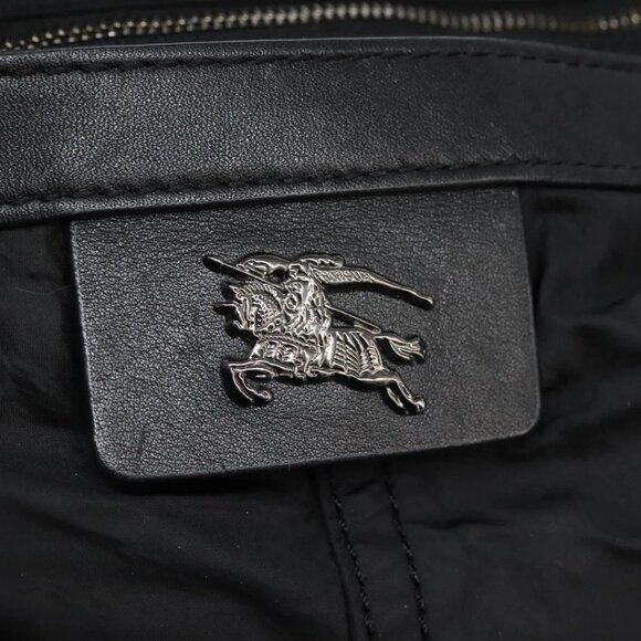 BURBERRY Nova Check Tote Bag Nylon Black Silver Auth ep7664 - Picture 11 of 16